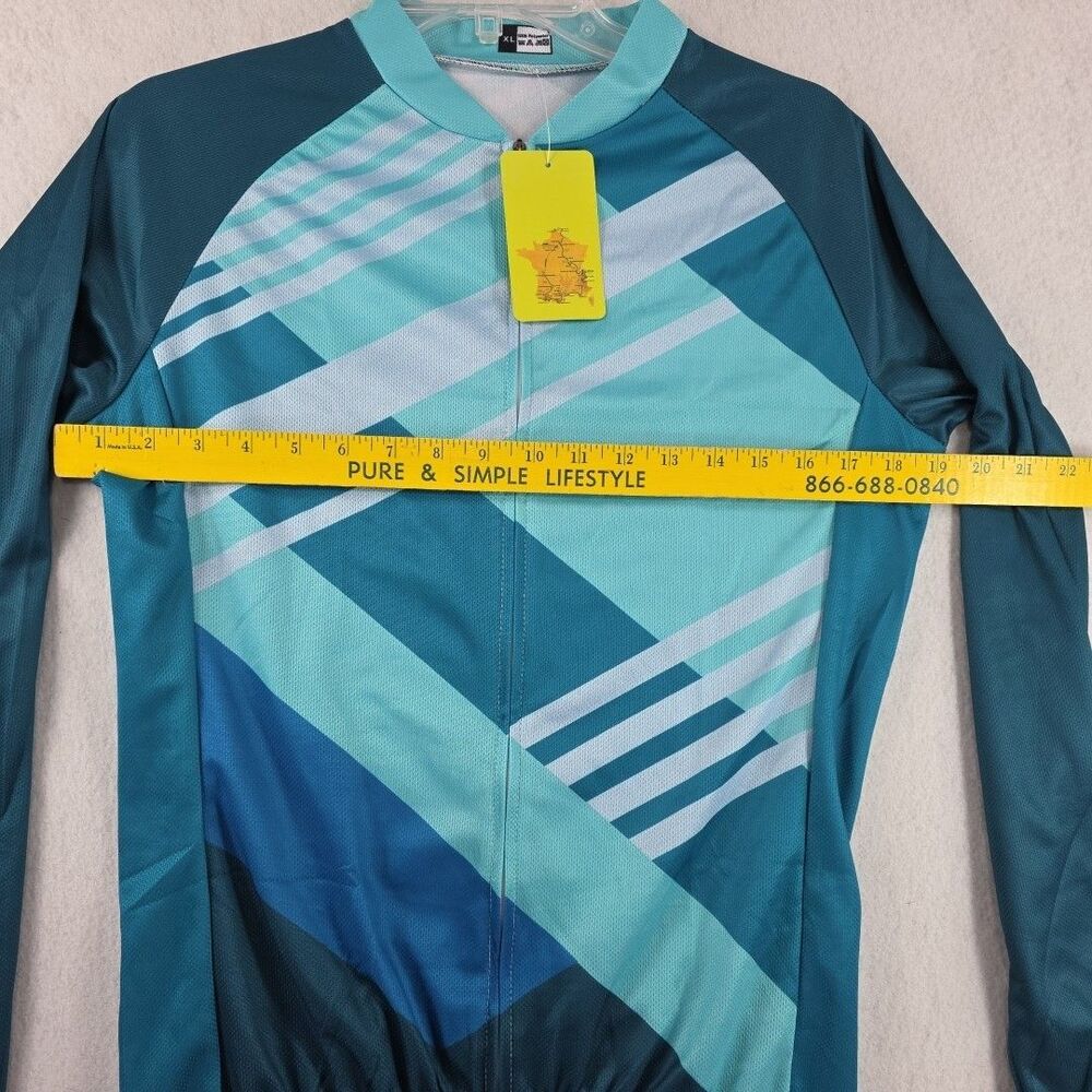 Cycling CyCling Jersey Jacket Women's XL Long Sleeve Full Zip Green NWT - Picture 6 of 6